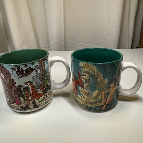 Disney The Jungle Book Mug Set 2003-2006 Vintage Ceramic Mowgli Baloo Louie - Picture 1 of 12